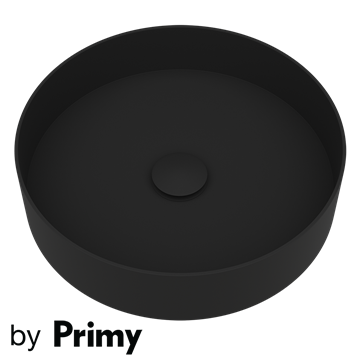 Scandtap Steel Rare R Coal fritstående håndvask Ø375mm i mat sort